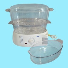Oster Double Stacked Food Steamer Model 5711 in White TESTED & WORKING!