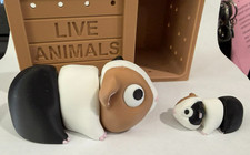 Limited Edition Live Animals Guinea Pig Crate Big Mom Little Baby 3D Tri Toy Set