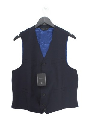 Paul Smith Men's Coat Chest: 42 in Blue Wool with Mohair Overcoat New with tags