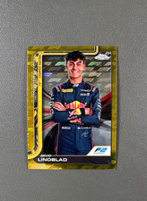 2025 Topps Chrome F1 F2 Arvid Lindblad 41/50 gold logo driver number Red Bull /1