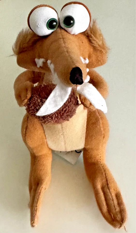 Anhänger, Ice Age 2, 2005,  Scrat - Plüschtier ca. 17cm mit Eichel, Sammelfigur - Bild 2 von 4