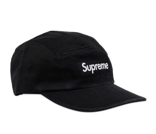 SUPREME “Washed Chino Twill Camp Cap” / Black OS (FW24)
