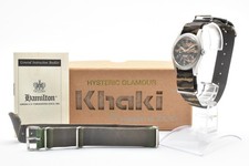 [Near MINT] Hamilton Khaki 9415A 33mm Green Dial Hand-Winding Men's Watch JAPAN