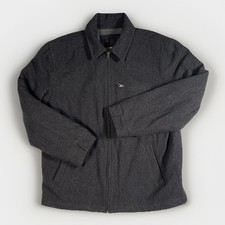 Old Navy Black Wool Jacket Mens XL Y2K Heavyweight EUC