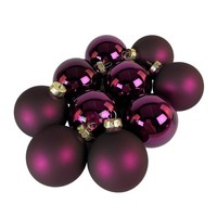 Weihnachtskugeln 10Er Set Dunkel Lila GläNzend Matt Deko Weihnachtsbaum Gesteck