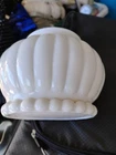 Milk Glass Bowl Planter Ribbed Oval of 1920's Art Deco