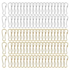 Lanyard Hooks, 240 Pcs 20x7.1x1.9mm Stainless Steel 304 Hook, Gold Silver