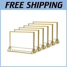 Clear Acrylic Photo Frames, Double Sided, 6-Pack