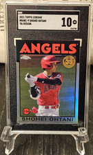 2021 Topps Chrome Shohei Ohtani 1986 Design 86BC-9 SGC 10 Angels Baseball Card