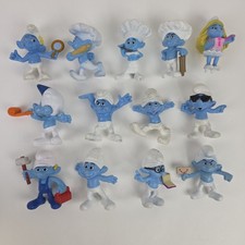 Lote 13 Figuras de Acción Pitufo Vintage Personajes Mixtos Colección McDonald's