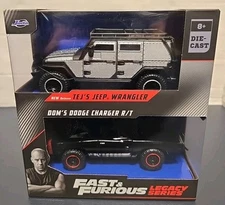Jada 1/32 Fast & Furious Legacy Series Tej Jeep Wrangler & Dodge Charger R/T Car