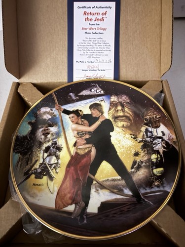 Star Wars Return of the Jedi Collector Plate 1993 Hamilton, Trilogy #1795H