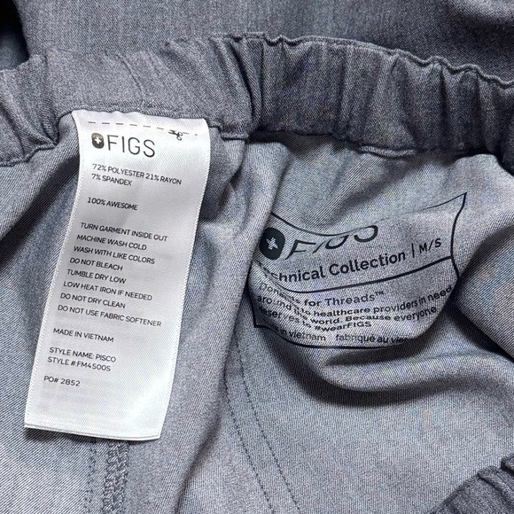 Figs Pisco Basic Srub Pants in Graphite Grey Gree… - image 7