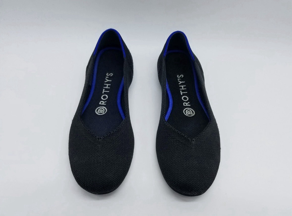 Rothy's Black Solid Flat Round Toe Slip On Size 7… - image 5