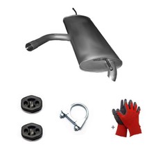 Endschalldämpfer Auspuff+Anbausatz für Seat Leon 5F1 86PS-115PS 1.2 TSI NEU