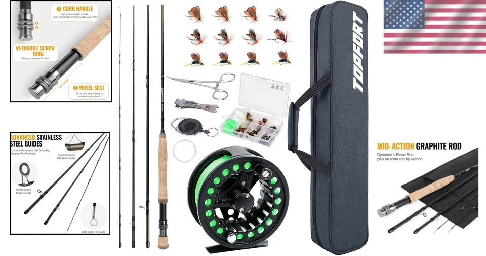 Paquete de inicio de caña de mosca de grado profesional Foto 2 de 4
