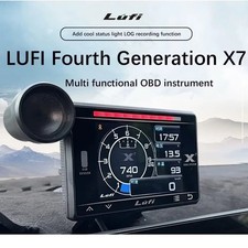 Fedex Lufi X7 4th Gen Obd2 Digital Gauge Rpm Boost Temp Volt Meter Shift Light