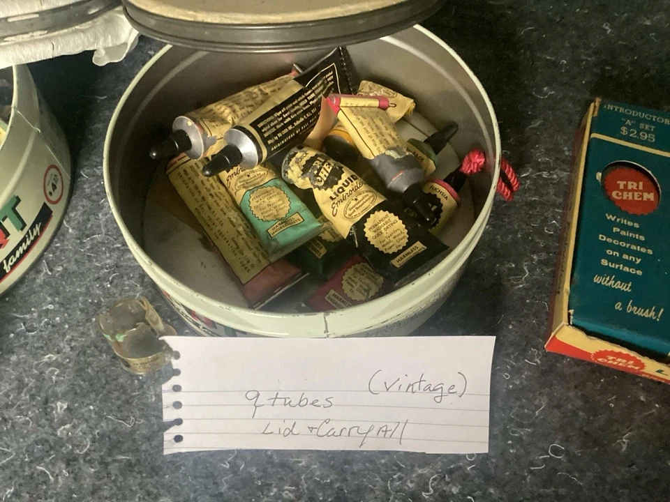 Bordado líquido engañado vintage como está Foto 3 de 4