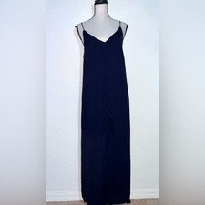 MANGO Double-layered blue midi slip dress Sz 6