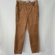 NEW LOFT The Skinny High Rise Curvy Petite Corduroy Pants Size 30 Camel Tan