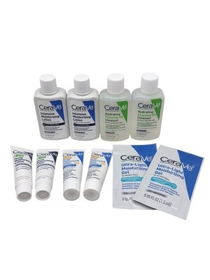 Set Of 2 CeraVe Variety Moisturizing Lotion & Cleanser Travel / Sample Size