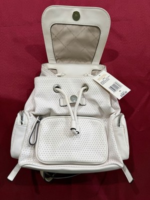 Michael Kors ABBEY BACKPACK WhiteMK Optic White MD CARGO Backpack Vegan Leather