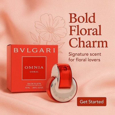 Omnia Coral by Bvlgari 3.4 oz 100 ml Eau de Toilette Spray for Women New In Box