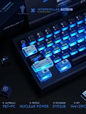 Interstellar Keycaps Nuclear Power Height for Mechanical Keyboard