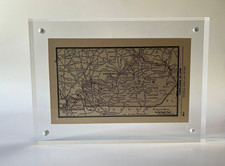 1887 NORTH CAROLINA Map fm Rand McNally Pocket Atlas 5" x 7" Frame SEE DESCRIP
