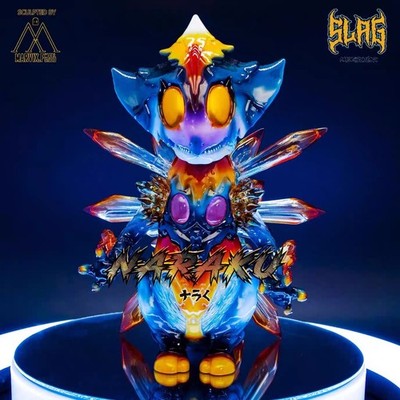 SLAG×Marvix.F Model Studio NARAKU Blue Clear Vinyl PVC Figure Sofubi H18CM(7in)