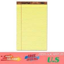 The Legal Pad Writing Pads, 8-1/2" x 14", Canary Paper, Legal Rule, 50 Sheets, 1
