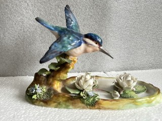 Vintage Fine Bone China Kingfisher 4 by J.T.Jones Crown Staffordshire England