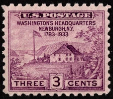 US Stamp Scott # 727 Mint - 3 Cents Violet Newburgh NY Washington's Headquarters