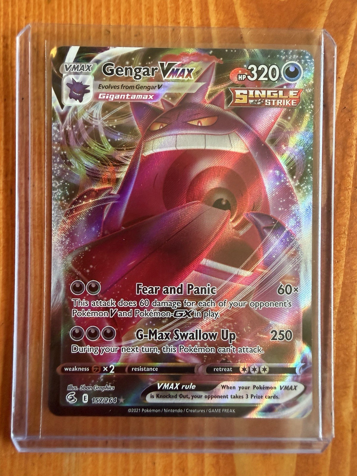 gengar pokemon card vmax Alt Art preserving every detail without a scratch Gengar VMAX - 002/019 (002/019)