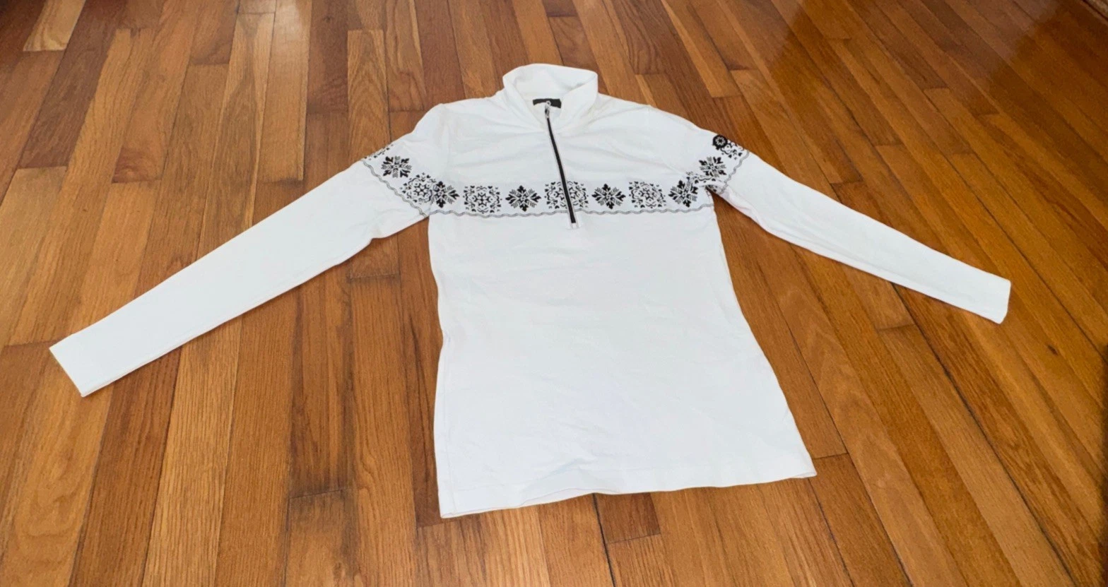 Newland 1/4 Zip base layer Long Sleeve Ski Wear Women's Made in Italy Size S C16