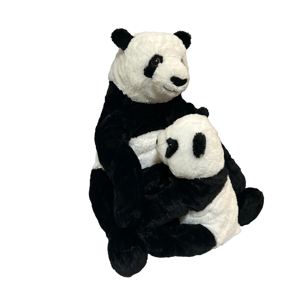 ❤️IKEA MADRE Y BEBÉ PANDA FAMILIA Peluche Suave Animales TOTALMENTE NUEVO Foto 4 de 4