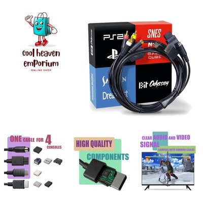 Enhanced 6ft S-Video AV Combo Cable for Retro Consoles & Clear Audio/Video