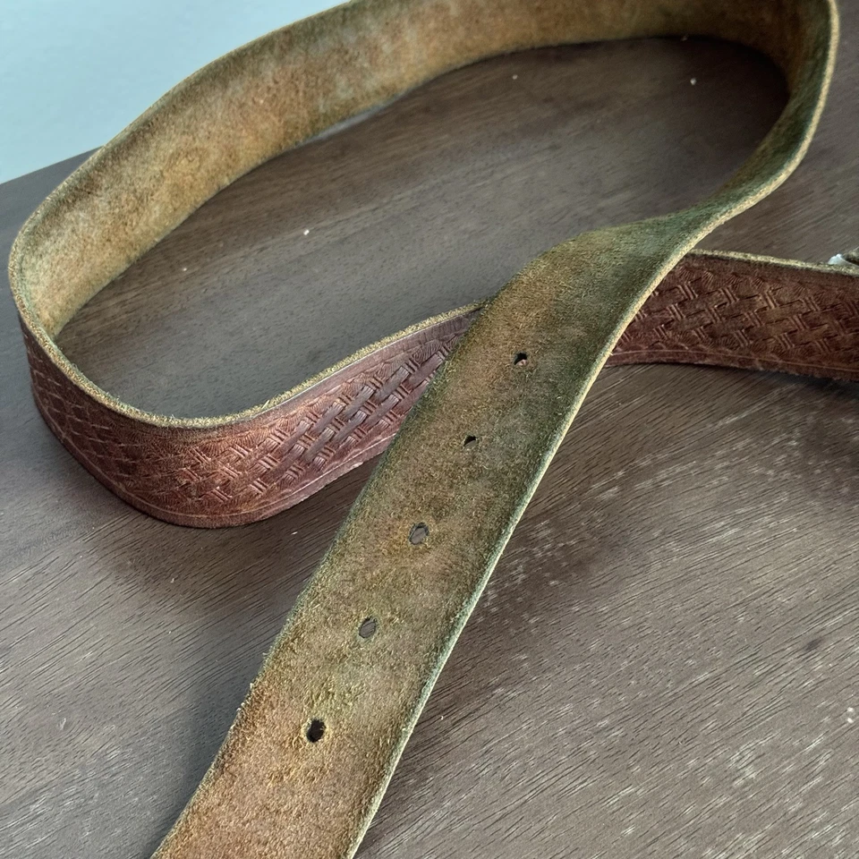 Пояс Hollister унисекс взрослый сплетенный 100% натуральная кожа размер XS/S плетеный коричневый - Изображение 3 из 4