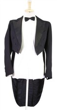 Hawes  Curtis Vintage 1933 Bespoke Tuxedo Tails Formal Suit Jacket Pants 36R