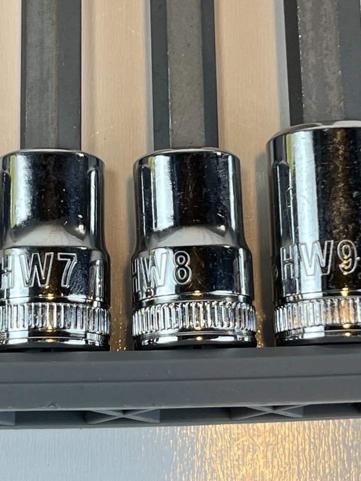 Husky Metric Long Ball End Hex Bit Socket Set 3/8 Inch Drive Lot of 7 - Image 4 of 4