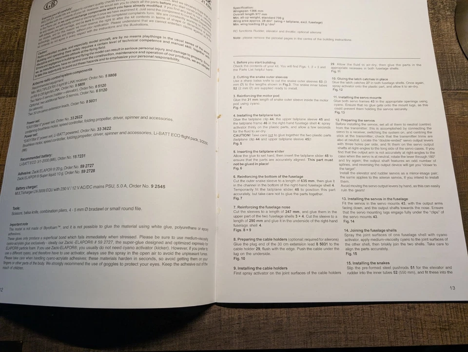 Multiplex Easy Star II RC Plane Aircraft Airplane Instruction Manual NICE! - Image 4 of 4