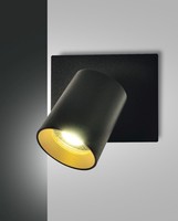 Wandstrahler Wohnzimmer Schwarz Schwenkbar Aluminium L:11 Cm GU10 Wandspot Flur
