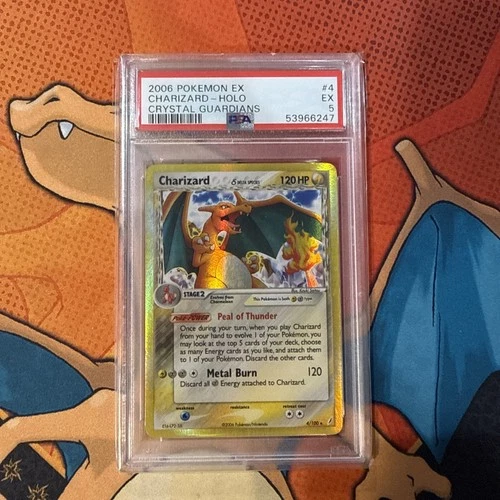 Charizard Delta Species 4/100 2006 Crystal Guardians Holo PSA 5 electric