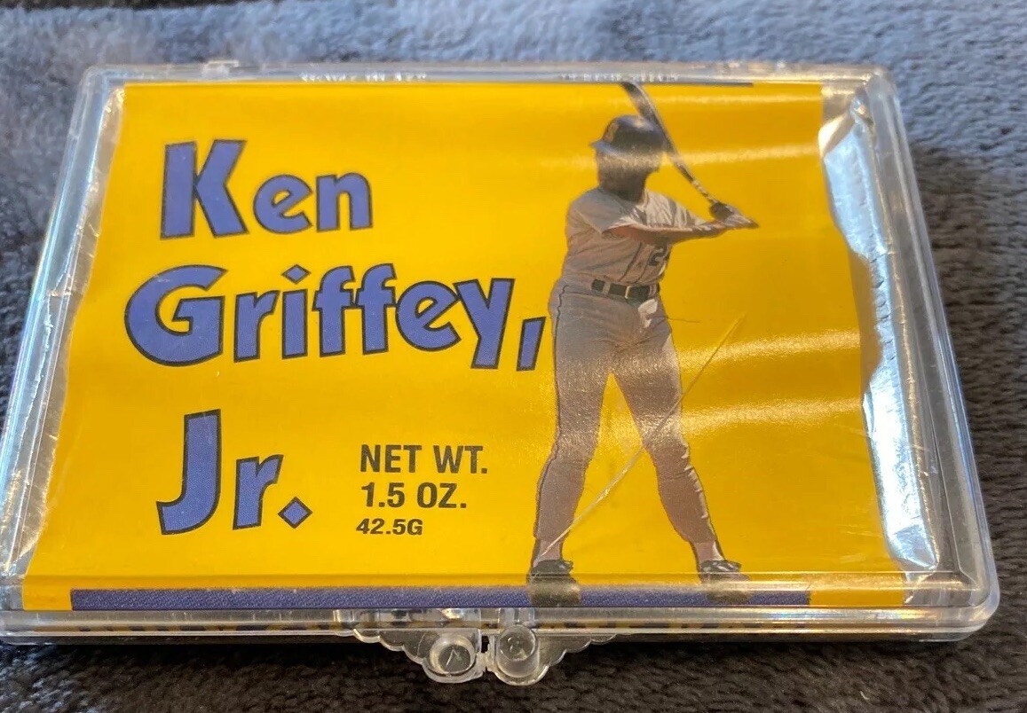 1989 KEN GRIFFEY JR ROOKIE CANDY BAR YELLOW WRAPPER IN TOP HOLDERMINT