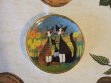 Goebel Rosina Wachtmeister ' Famiglia di Gatti ' Trinket Dish / Plate 9.5cms