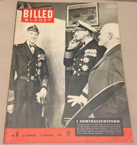 KING FREDERIK DENMARK MAUREEN O'HARA BACK VTG DANISH Magazine Billed-Bladet 1954 - 第 1/6 張圖片