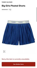 TOMMY HILFIGER Big Girls Pleated Shorts sz M 8/10 Royal Blue Skort