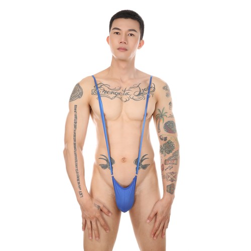 Mens Adjustable Mankini Bikini Thong bodysuit Jockstrap Sexy T-back Underwear - Picture 20 of 40