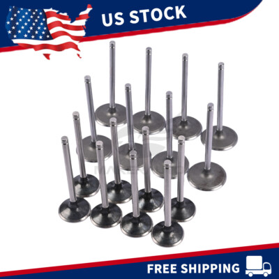 8x Exhaust & 8x Intake Valves fit 04-14 Chevrolet GMC Hummer Isuzu 4.8 5.3 6.0