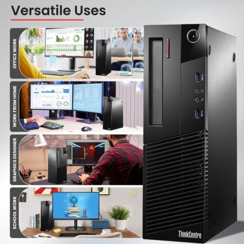 Lenovo M82 SFF Desktop PC Intel i5-3rd 16GB 512GB SSD New 22"LED Wifi Win 10 Pro - Picture 6 of 9